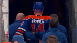 Oilers' Mattias Ekholm exits vs. Hurricanes after hard fall - Sportsnet.ca