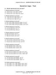 complex test question tags answers englisch hilfen question tags pdf4pro