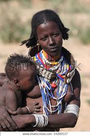 Ethiopia Unknown Tribal Woman Holds Her Stock Photo 14200117 | Shutterstock