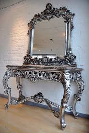 The Berkshire Console W Mirror Antique Silver Black Marble 1 159 00 Tables Console Table Chateau Luxur In 2020 Silver Decor Antique Table Marble Tables Design