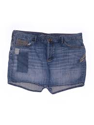 details about eddie bauer women blue denim shorts 18 plus