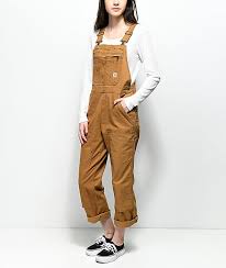 Carhartt Crawford Double Front Bib Brown Overalls