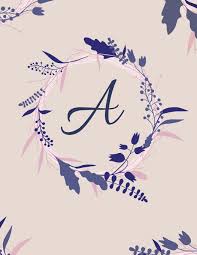 Download free static and animated letter a vector icons in png, svg, gif formats. A Letter A Monogram Lined Journal Attractive Clean Modern Floral Lettering Floral Design Designs Glitzy Amazon In Books