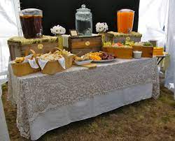 We love that using different sized crates and suitcases creates a staggered. Virginia Fynes Catering Catering Annapolis Valley Nova Scotia Food Display Table Buffet Set Food Table