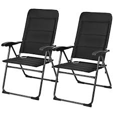 Giantex Set Of 2 Patio Chairs Folding Chairs With Adjustable Backrest Outdoor Sling Chairs For Bistro In 2020 Outdoor Sling Chair Metal Folding Chairs Folding Chair