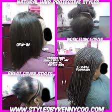 Your natural hair is cornrowed and the extension is then weaved on to your hair using a special threading needle. Sew In And Three Layers Close Cornrows Great Protective Styles On Natural Hair Www Stylesbykennycoo Com Www Facebook C Hair Styles Hair Natural Hair Styles