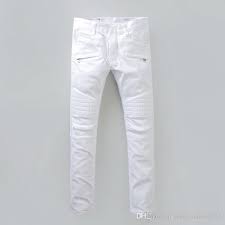 Black And White Jeans Mens Plus 40 Size New Luxury Balmain Jeans Men Brand Designer Denim Skinny Jeans White Jeans Men Ripped Jeans Men Mens Designer Jeans