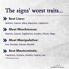 These individuals love their home and family more than everything else in this world. Zodiac Signs N Secrets The Sign S Worst Traits Facebook
