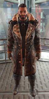 Video Game Fallout 4 Elder Maxson Brotherhood Of Steel Battle Shearling Distressed Leather Coat Fallout Brotherhood Of Steel Elder Maxson Coat