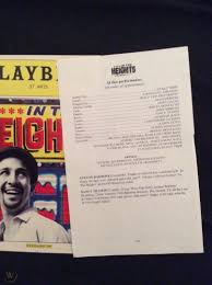 Please download one of our supported browsers. In The Heights Off Broadway Playbill Extremely Rare 1914912733