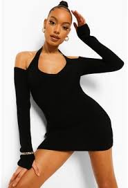 Shop over 1,300 top halter neck dress and earn cash back all in one place. Knitted Halter Neck Thumb Detail Dress Boohoo Danmark