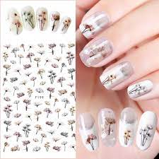 Real dried flowers for nails. Amazon Com 5 Sheets 350pcs 3d Nail Art Dried Flowers Sticker Natural Real Dry Flower Nail Art Decoration Lovely Flower Beauty Nail Stickers For 3d Nail Art Acrylic Uv Gel Tips Beauty