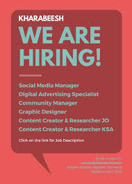 Email marketer, blogger and copyrighter to join. Kharabeesh Is Looking For Passionate Ø®Ø±Ø§Ø¨ÙŠØ´ Kharabeesh Facebook