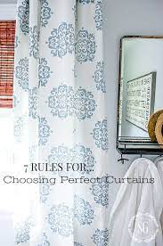 Pick bold prints and/or bright colors for your curtain textiles, and stick with a neutral backdrop that will really show them off. 7 Rules For Choosing Perfect Curtains Stonegable