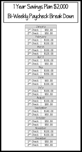 New Year New Money Savings Plan For Biweekly Cheque