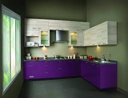 Pin By Sleek By Asian Paints On The Kitchen Specialist Purple Kitchen Cabinets Interior Design Kitchen L Shaped Modular Kitchen