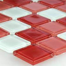 Falls sie immer noch planen, die rote farbe mit fliesen ins bad zu bringen, dann ist schwarz fast immer der ideale begleiter. Glasmosaik Fliese Kozarica Weiss Rot Mix