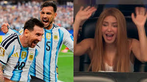 Shakira y sus hijos Milan y Sasha vibraron con Messi en la victoria de Argentina