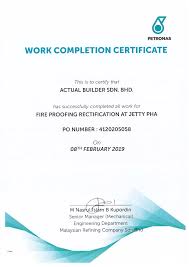 Certification Of Completion Johor Bahru Jb Johor Masai