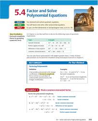 Read how to solve quadratic polynomials (degree 2) with a little work, it can be hard to solve cubic (degree 3) and quartic (degree 4) equations Factor And Solve Polynomial Equations In Chapter 4 You Learned How To Factor The Following Types Of Quadratic Expressions Pdf Free Download