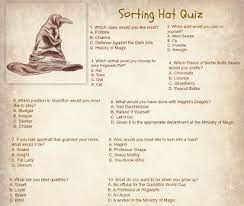 Sorting Hat Quiz Harry Potter Printables Harry Potter Halloween Party Harry Potter Party