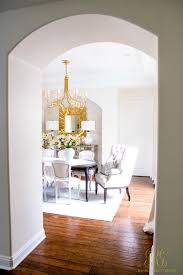 Transitional dining room with open layout. Glam Transitional Dining Room Reveal Randi Garrett Design