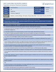 root cause analysis template collection smartsheet