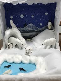 Tundra Biome In A Box Project Polar Bear Diorama Kindergarten Diorama Kids Polar Bear Craft Bear Habitat