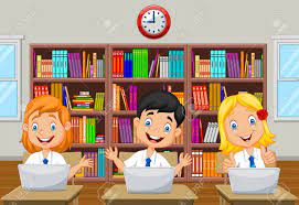 Welcome to classroom clipart a great source for free clipart for not only for students, teachers and parents, but for everyone. Cartoon Kids Study With Computer In The Class Room Royalty Free Cliparts Vectors And Stock Illustration Image 100914400