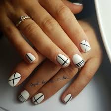 Black And White Nail Art For Short Nails Nail Art 2930 Best Nail Art Designs Gallery Bestartnails Com White Nails White Nail Designs Nails