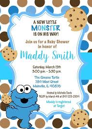 Cookie Monster Sesame Street Baby Shower Invitation Digital Etsy Monster Invitations Monster Baby Showers Monster Baby Shower Invitations