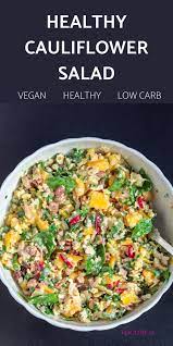 Summer Salad Cauliflower Rice Foodheal Recipe Vegetarian Recipes Healthy Summer Salads Vegetarian Recipes