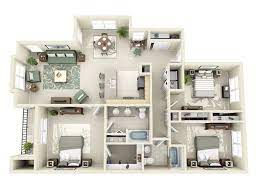 Here are a few ideas to…. 50 Three 3 Bedroom Apartment House Plans Apartment Layout Apartment Floor Plans Apartment Floor Plan