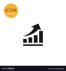 Up Trend Chart Icon Isolated Flat Style