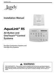 See all 4 brand new listings. Jandy Aqualink Rs Installation Manual Pdf Download Manualslib