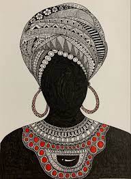african beauty, #african lady mandala art,#black girl, #african girl,#black  beauty, #african girl do… | African women art, Africa art design, African  art paintings