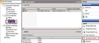 When an exchange 2010 hub transport server is installed two receive connectors are automatically created: Exchange 2010 Connectors Smtp Port 25