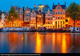 The netherlands, villages and cities with beautiful street views and photo maps. Night City View Of Amsterdam Canal Royalty Free Photo 15611392 Panthermedia Stock Agency