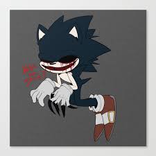 Sonic.exe is a creepypasta of a very creepy version of sonic the hedgehog. Sonic Exe Canvas Print By Bluebbeerryy Society6
