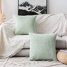Amazon Com Home Brilliant Decorative Pillow Covers Couch Throw Pillows Sets Of 2 Striped Velvet 22 X 22 Inch In 2020 Pillows Large Pillow Covers Couch Throw Pillows