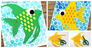 Attach one paper clip to the each paper fish. Woven Paper Angelfish Craft For Kids Buggy And Buddy