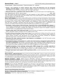 Resume Sample 13 Senior Telecommunications Engineering Operations Management Resume Career Resumes