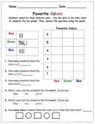Favorite Colors Bar Graph And Tally Chart