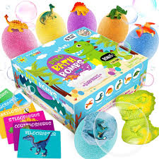Huge eggs surprise toys egg hunt on inflatable water slide disney cars toys frozen doll insideout. Amazon Com Dino Egg Bath Bombs With Surprise Inside For Kids Dinosaur In Each Fizz Egg Surprise Eggs Dino Bomb Kids Bath Bombs Toys Inside Great Gifts For Girls