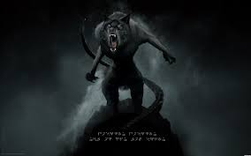 Werewolf digital wallpaper, fantasy art, one animal, animal themes. Skyrim Werewolf Wallpapers Top Free Skyrim Werewolf Backgrounds Wallpaperaccess