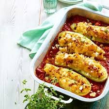 Gefullte Schmorgurken Mit Sahniger Tomatensosse Rezept Schmorgurken