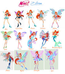 I love their designs and especially how they earned it i say that the winx club should do a final season with an advanced form of the enchantix that allows musa and tecna earned it by learning to work together. Winx Club Bloom Transformations Bloom Winx Club Winx Club Bloom