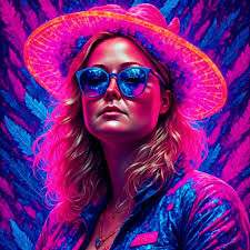 Neon Eighties New Years Eve Self Portriat