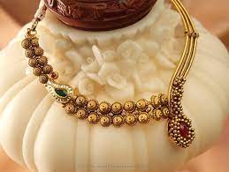 Antique Designer Necklace From Manubhai South India Jewels Necklace Designs Gold Jewelry Outfits Gold Necklace Designs
