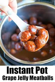 Amazing Instant Pot Grape Jelly Meatballs Appetizer Using This Frozen Meatballs Method Swe Grape Jelly Meatballs Recipe Grape Jelly Meatballs Instapot Recipes